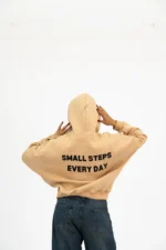 BEIGE PRINTED HOODIE - Image 4