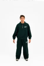 OLIVE GREEN QUARTER ZIPPER SET - Image 2